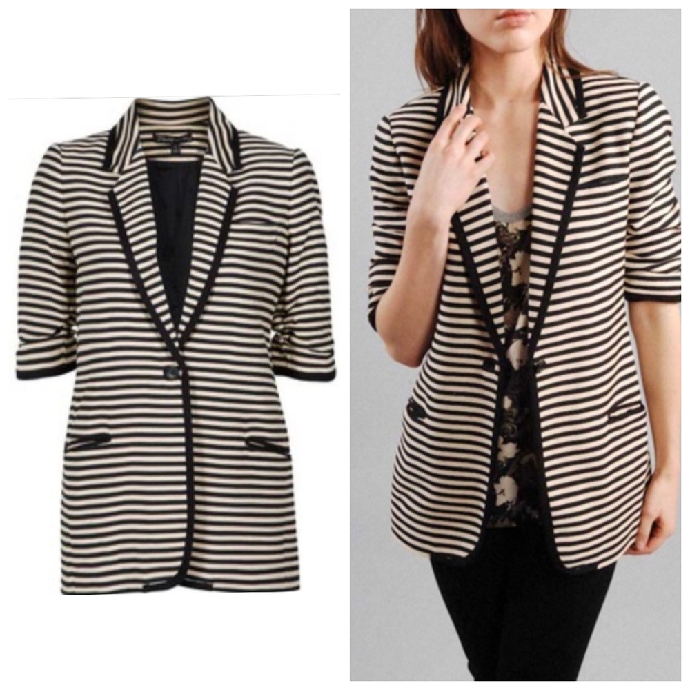 Brown Striped Preppy Dickie Blazer - Elizabeth & James